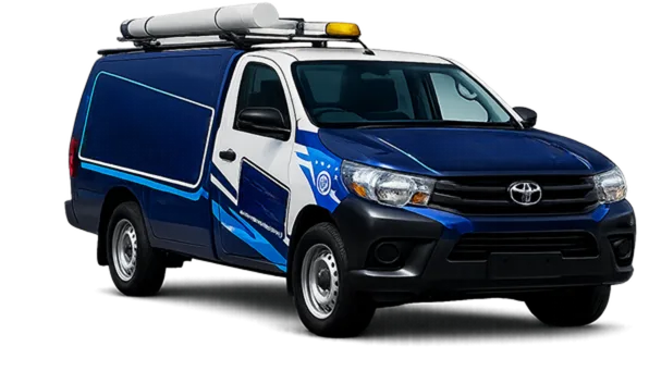 Our drain service van out on a Dee Why job